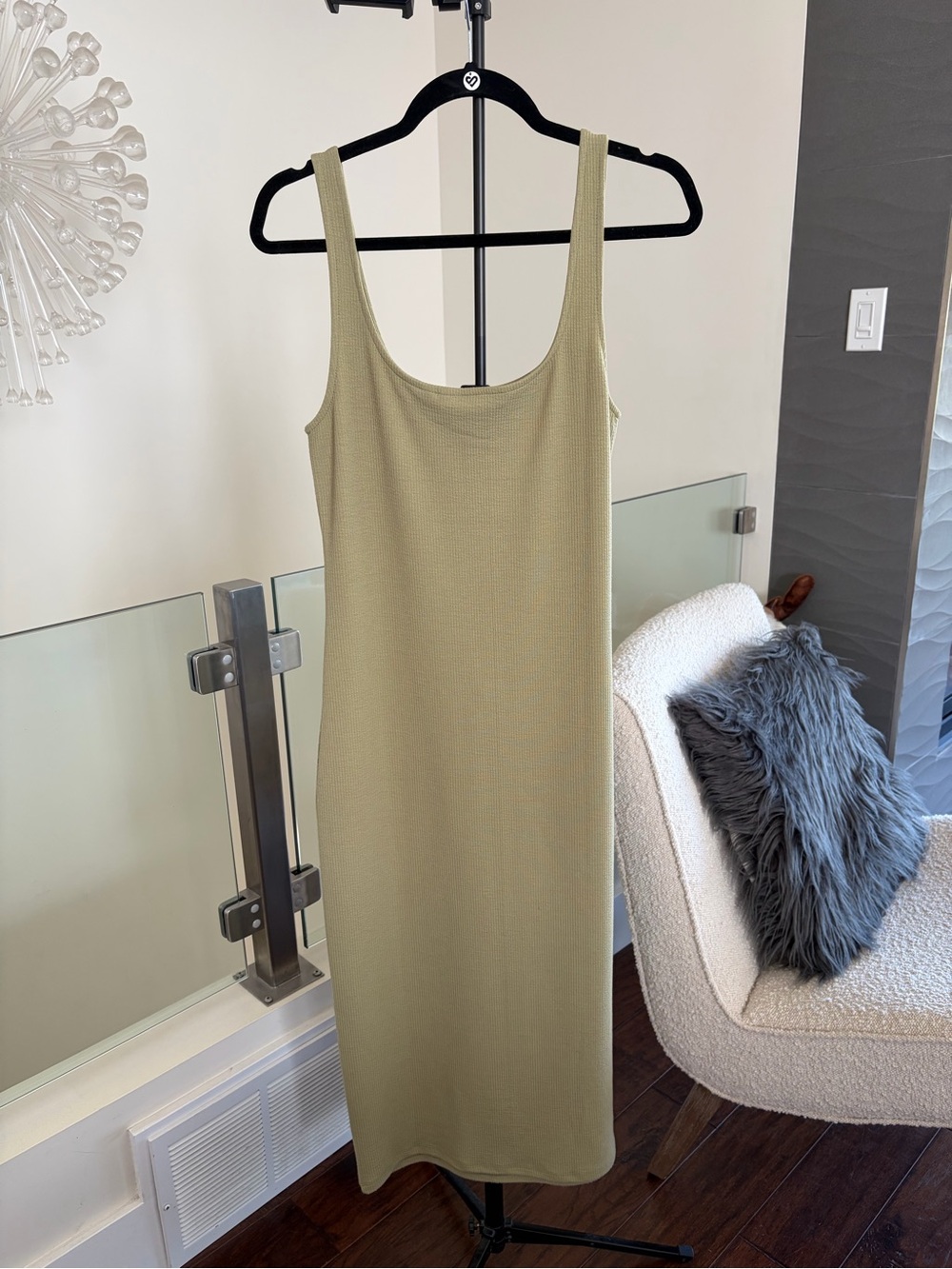 Vero Moda Olive Scoop Neck Tank Midi Dress - Picture 2 of 5